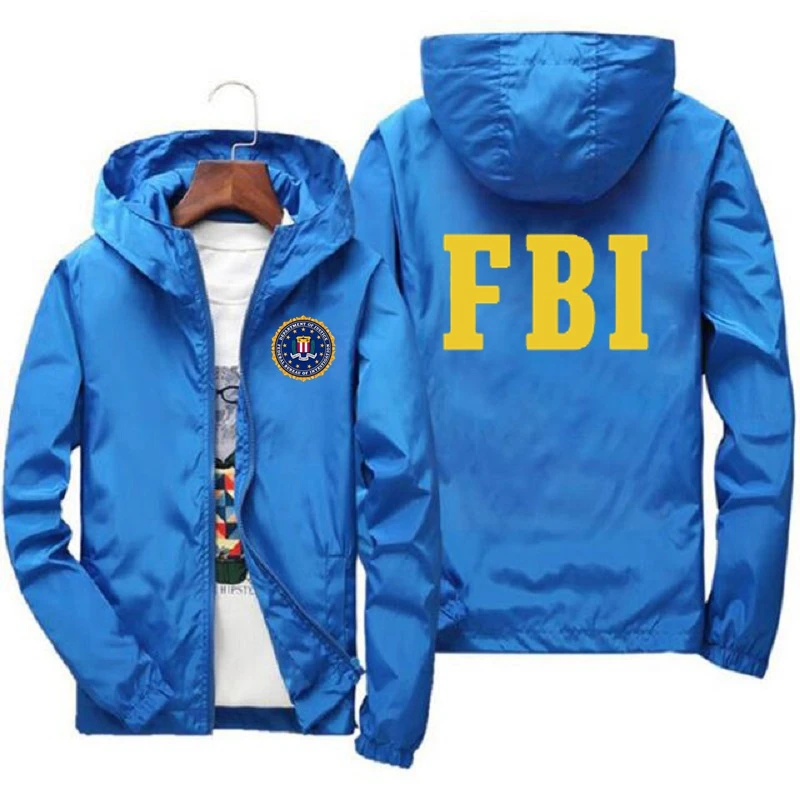 FBI Men Hiking Jackets Waterproof Hooded Windbreaker Coat Autumn Men Outdoor Casual Camping Jacket Tactics Military Jackets