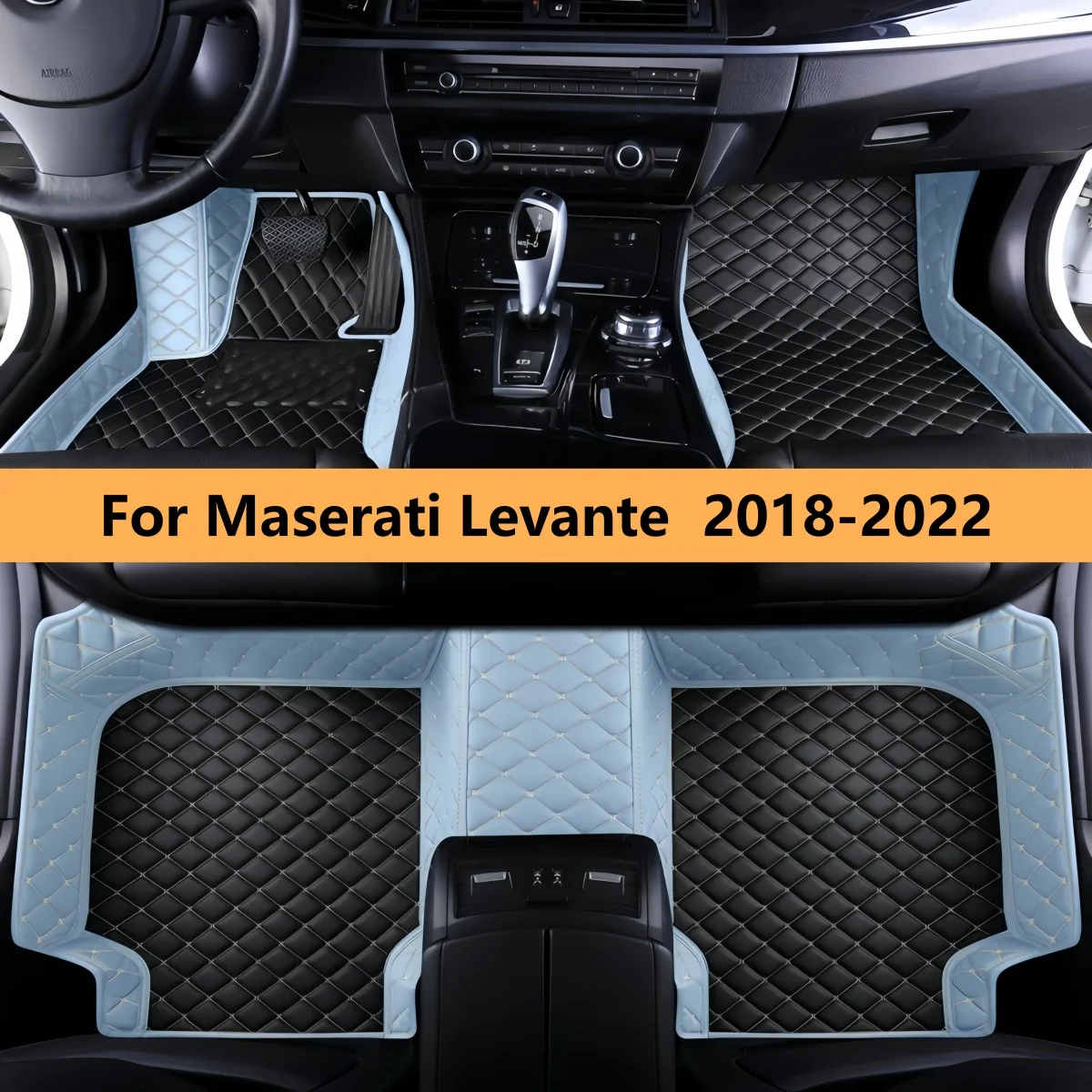 

Автомобильные коврики для пола, подходящие для Maserati Levante 2018, 2019, 2020, 2021, 2022, кожаные коврики для автомобиля, коврики для ног, коврики-подушки