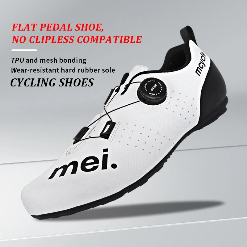 

Mcycle Cycling Shoes Men Professional Riding Shoes Patented New Athletic Bicycle Biking Shoes Road Bicycle No Lock Shoes