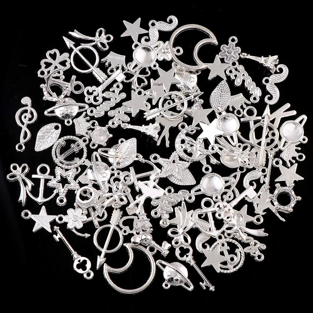 20pcs Metal Pendant Charms Mixed Pendant Beads Jewelry Bracelets Earrings Necklace Making DIY Craft Art Accessories