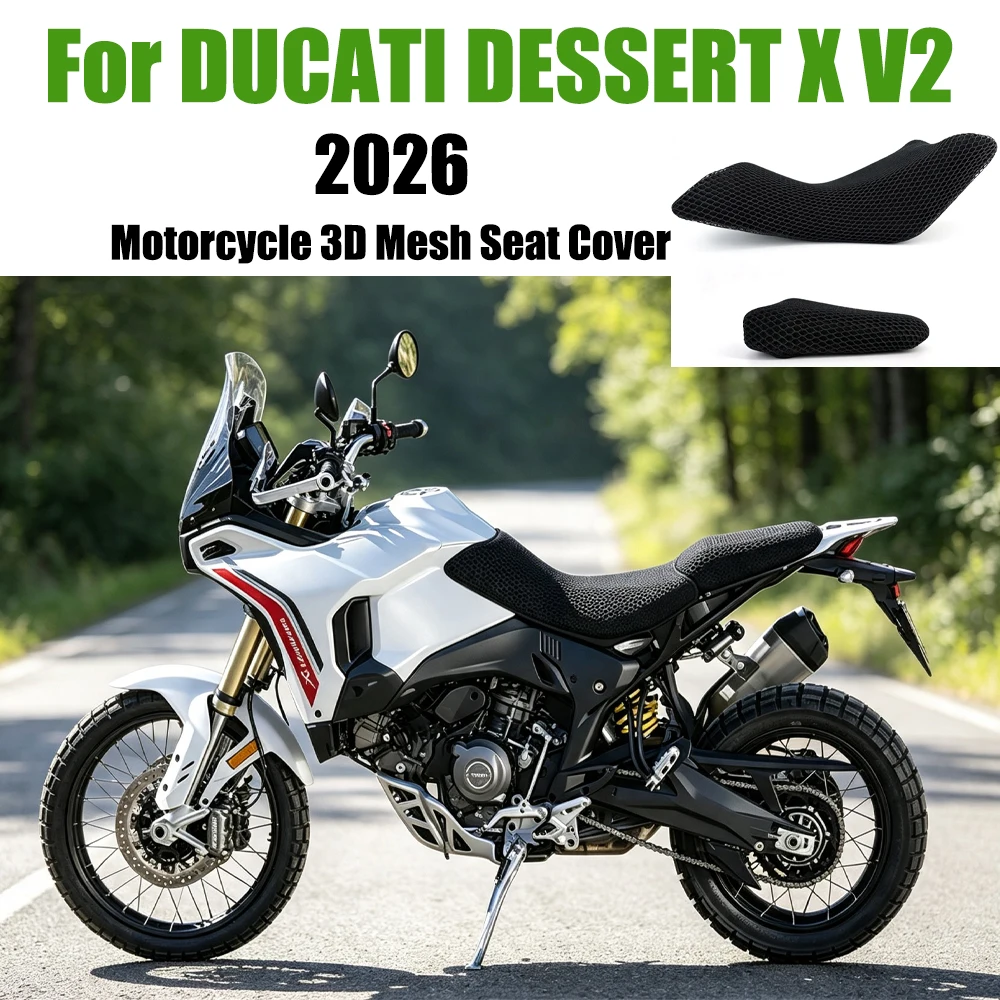 For DUCATI DESSERT X V2 2026  Motorcycle Seat Cover Breathable Airflow Cushion Waterproof Sunproof Saddle FOR DESSERT X V2