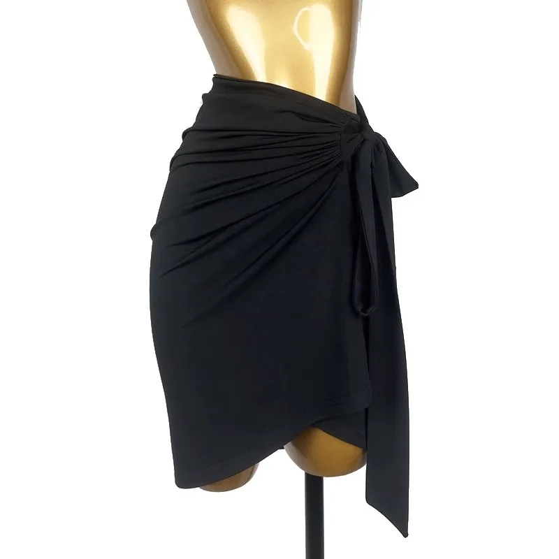 

Юбка для латинских танцев по индивидуальному заказу, шарф на бедрах для взрослых, цельный тренировочный наряд на шнуровке, фартук для танцев, треугольный пояс с уплотнением, пердежная занавеска