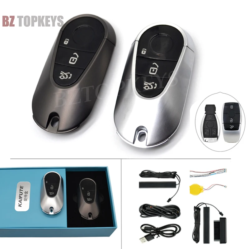 ترقية تعديل مفتاح السيارة الذكية قذيفة 3 زر لمرسيدس بنز A C E S الفئة W204 W207 W212 W164 W166 مع/لا PKE