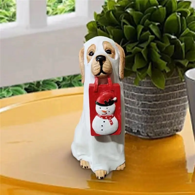 A55F-Garden Dog Statue Resin Outdoor Decorative Art Sculpture Collection Carved Lawn Terrace Courtyard Garden