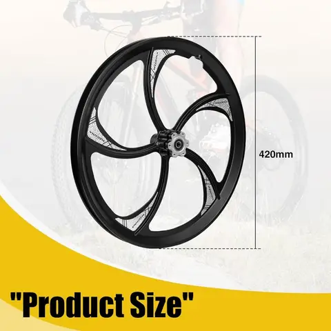 14-20 Inch Integrated Bike Wheel Set - Aluminum Alloy Folding Bike Wheels with Disc Brake Hub, Child & Commuter Bicycle