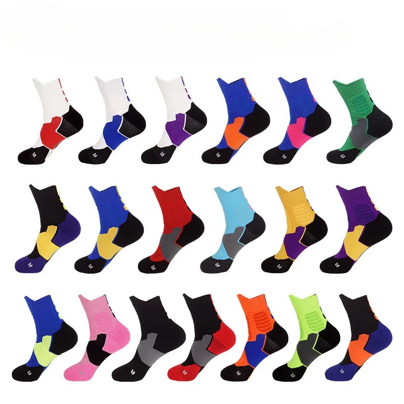 

Summer Professional Basketball Socks for Men Women Anti Slip Running Training Socks Moisture Wicking Mid Calf
