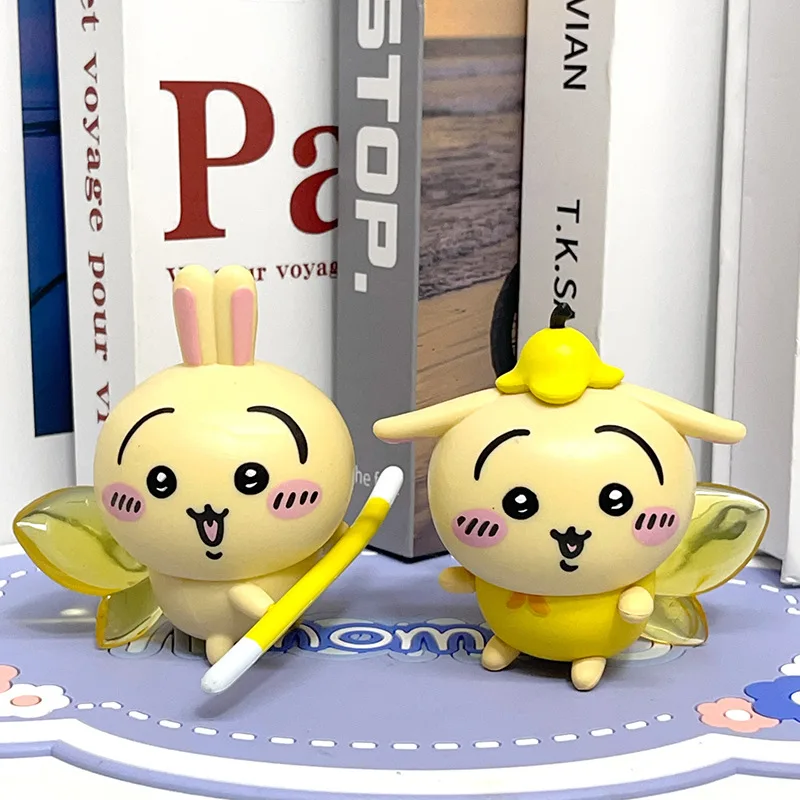 6 Stück Chiikawa Anime Cartoon Kawaii Hachiware Usagi Blind Box Happy Partner Figur Desktop-Puppe Ornamente Geschenk für Freunde – Detail 5