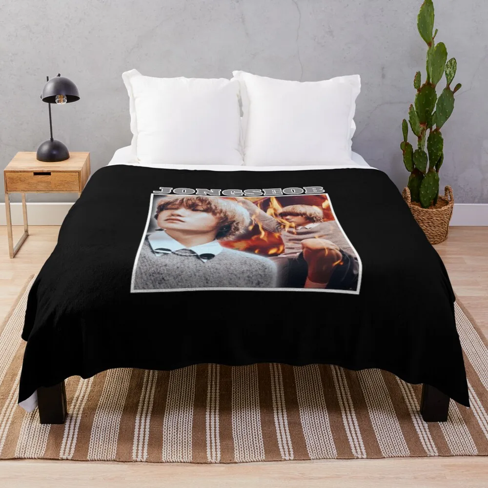 

Jongseob (P1harmony) Character Poster Throw Blanket bed plaid Bed Blankets