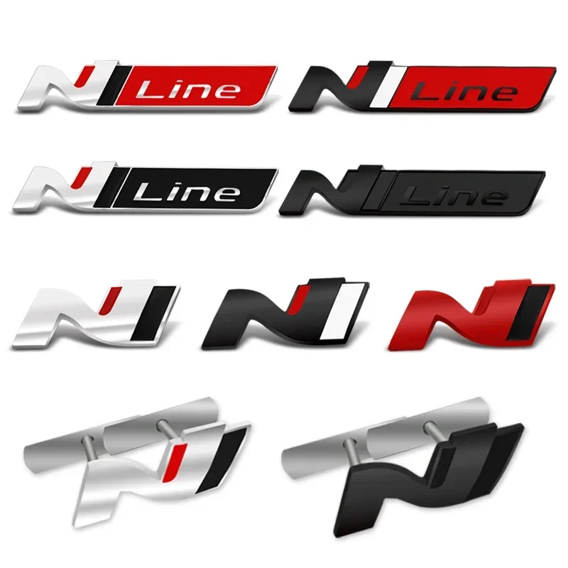 Car Sticker N Line Nline Emblem Badge Decal For Hyundai I20 I30 Kona Tucson Sonata Elantra Veloster Fender Front Grille Logo