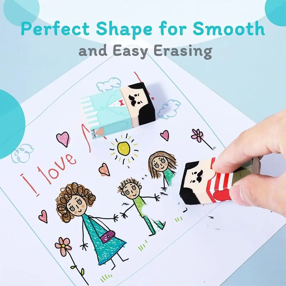 

Высокое качество без следов, ластик для лысины, ластик для лысины, милый мультяшный ластик для карандашей, резиновый ластик, обучающий приз