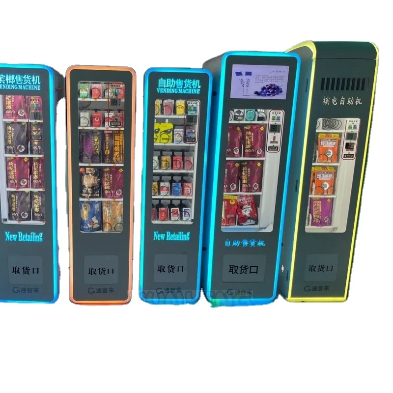 LED Display Snack Vending Machine, Drinks & Snacks, Coin & Bill Acceptance, Durable Steel, Commercial Use, 24/7 Operation