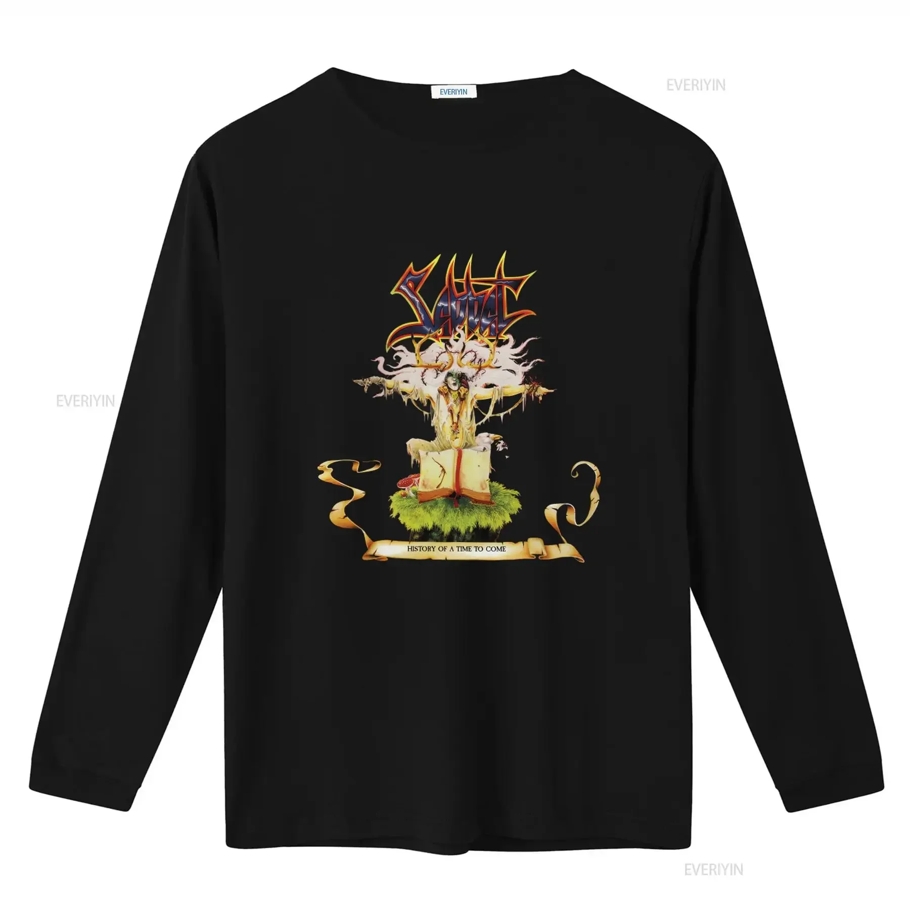 New DTG Sabbat History of a Time to Come T shirt for Rock Fans vintage Washed graphic Stylish Soft fashion Slightly streetwear