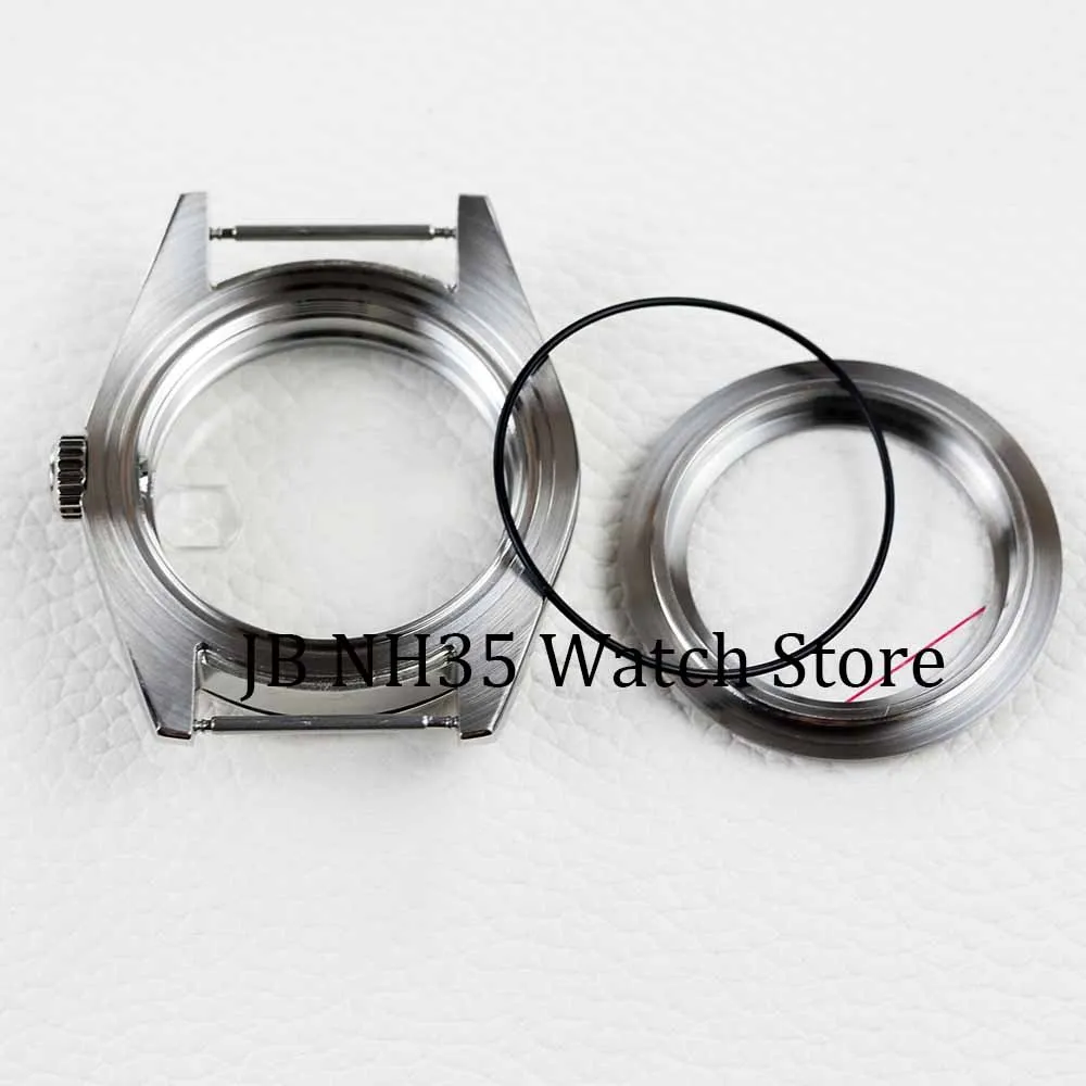 Silver 36mm /39mm Men\'s Watch Cases Sapphire Stainless Steel waterproof Parts For Seiko NH35 NH36 Movement 28.5mm Dial Hot Sale