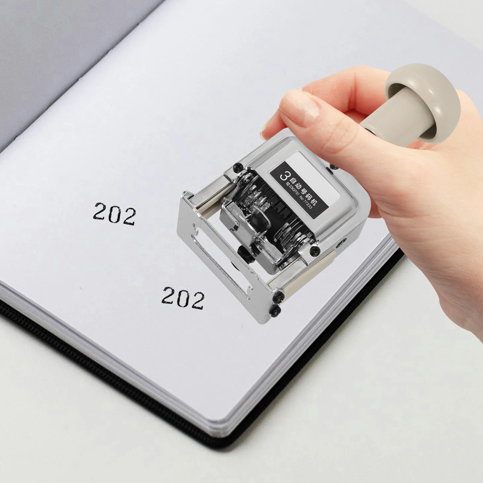 

Automatic Number Stamp Self Inking Metal Number Stamper Portable Efficient Numbering Office Supplies Convenient Numbering Tool
