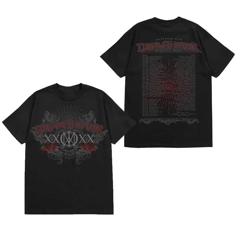 Dream Theater Band American Avant-garde Metal Dark Rock Casual T-shirt Men's and Women's Luxury Band Brand