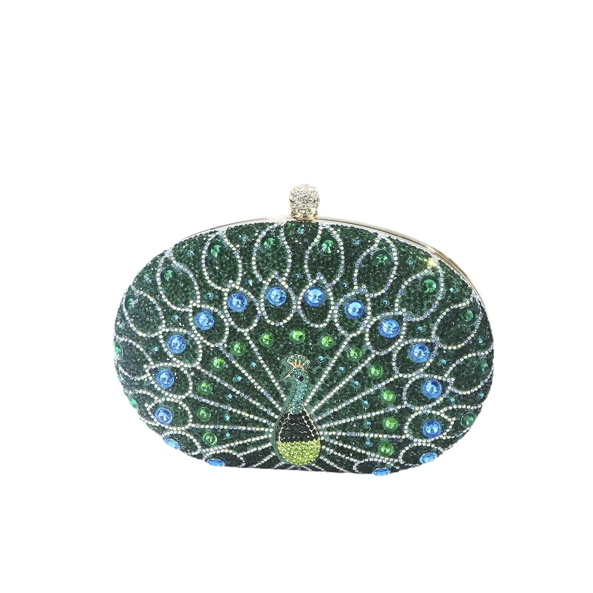 Trendy Peacock Diamond Dinner Bag Retro Exotic Crossbody Dress Luxury Shiny Rhinestone Spring Versatile Bag Billeteras De Mujer - view 2