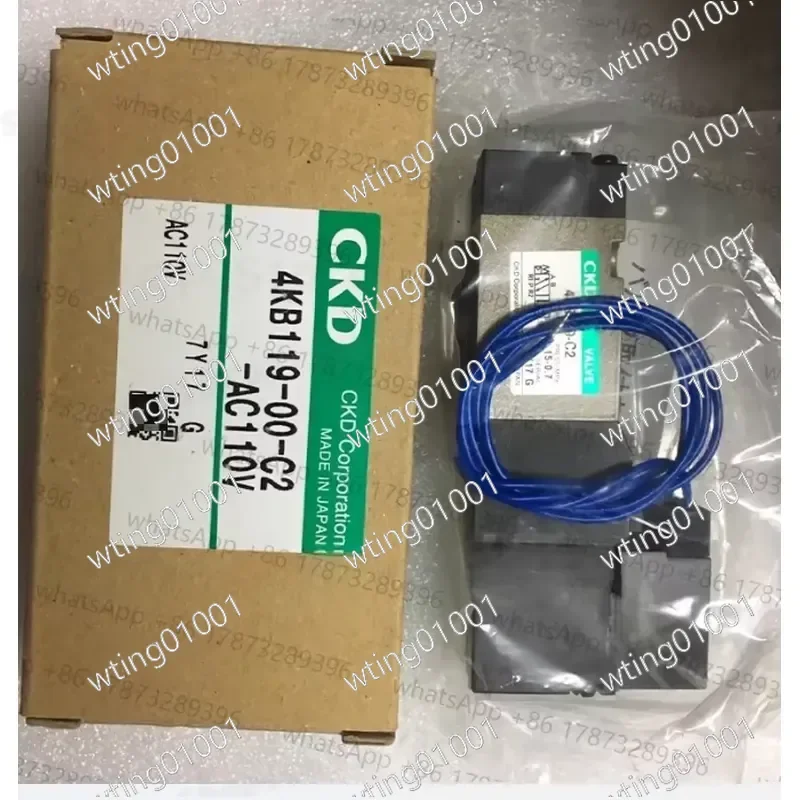 for CKD 4KB119-00-C2 Genuine Electromagnetic Valve Compatible with AC110V and DC24V High Performance Fluid Control Component