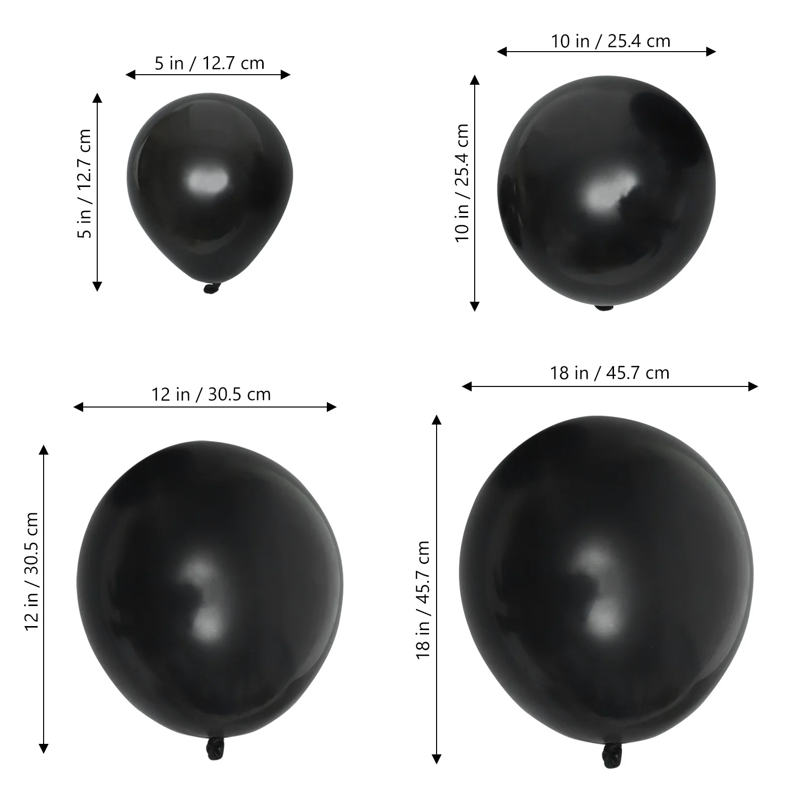 

1Set Black Balloons Latex Balloon Set Mixed Sizes for DIY Party Halloween Engagement Festival Black Balloons DIY Balloon Arch