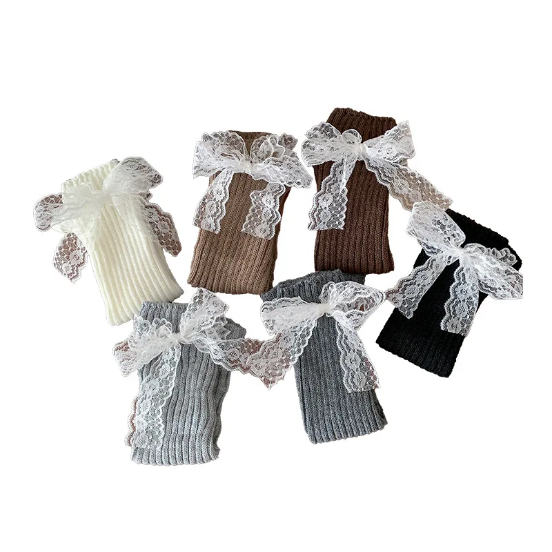 Hot البيع جوارب قطنية المرأة الربيع والخريف لوليتا كومة كومة الجوارب مقوس دانتيل الحلو الباليه نمط محبوك أنبوب طويل العجل