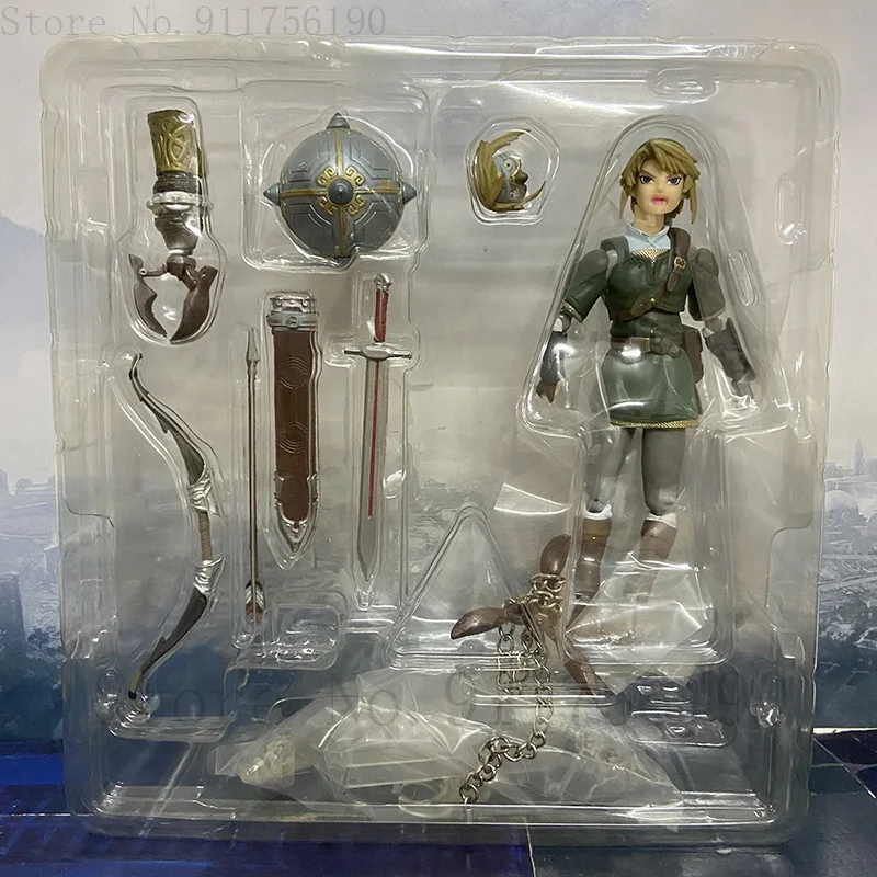 Luxuriöses Skyward-Schwert Figma 320 Link Zelda Twilight Princess DX Ver. Actionfigur Breath Of The Wild Figura Modellspielzeug 16CM – Detail 5