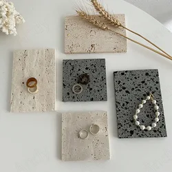 Natural Stone Pallet Creative Ruin Cave Style Decor Jewelry Display Stand Art Desktop Heat Insulation Coaster Home Decoration