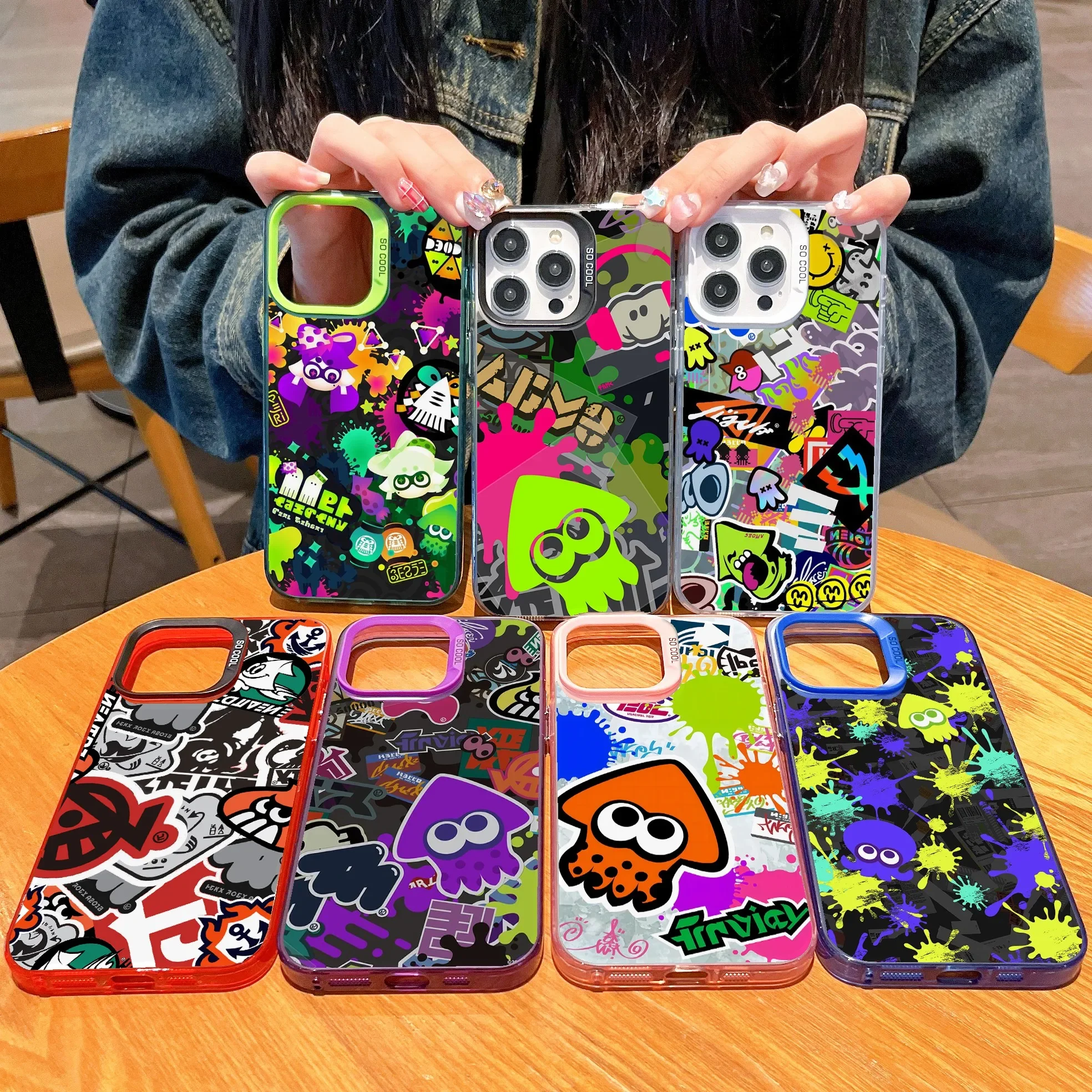 Game Splatoon Art Phone Case for Huawei P30 P40 Mate 30 40 Pro Nova 7 Honor 50 Lens Creative Border Hard TPU PC Cover