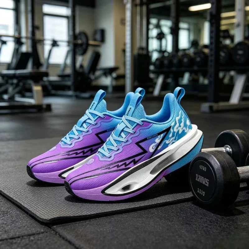 

Men Racing Running Shoes Cushion Breathable Mesh Stable Wearable Outdoor Women Carbon Plate Marathon Sport Training Sneakers