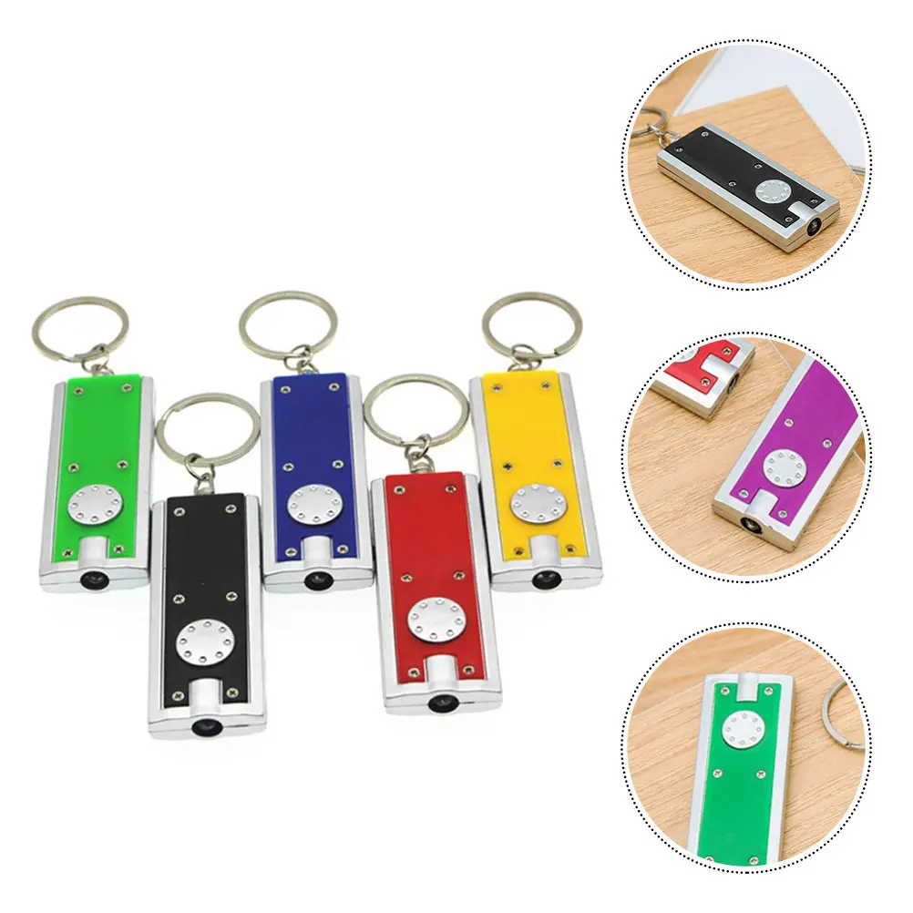 10Pcs Portable LED Flashlight Keychains Mini Key Pendants Creative Key Holder Bag Ornament Small Gift Flashlight Keychains