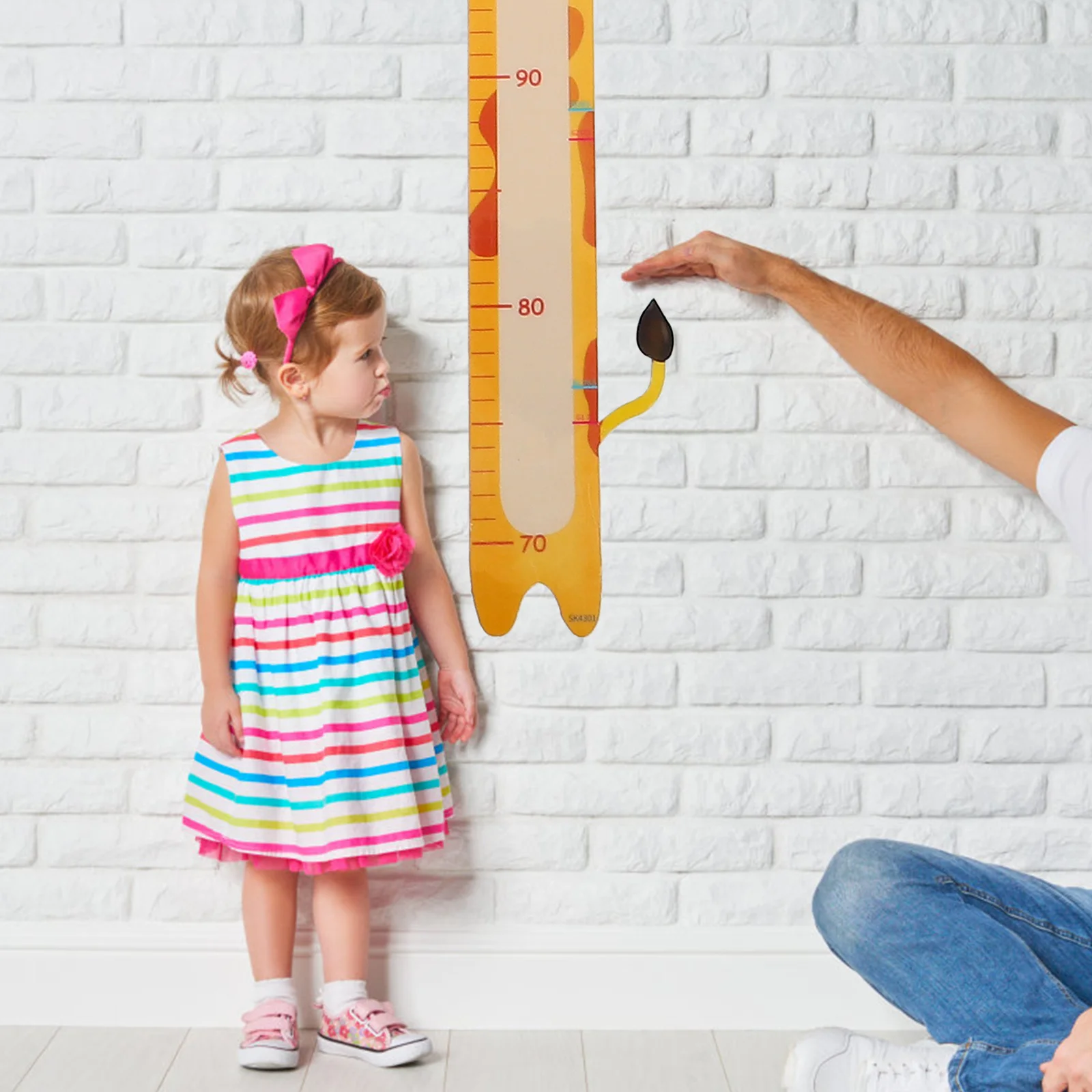 

1Set Height Measuring Sticker Waterproof Wall Decal Cartoon Animal Design Growth Chart Bedroom Decor