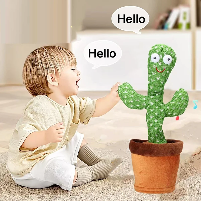 Cactus intelligente interattivo che parla canta imitazione registrazione danza giocattoli per bambini 120 brani inglesi giocattoli musicali per bambini regalo 