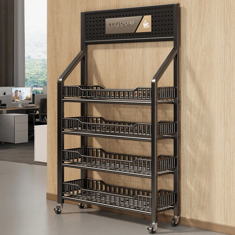 

Doorway Multi-layer Takeout Storage Rack Office Dining Exterior Organizer Metal Floor-standing Universal Space Divider