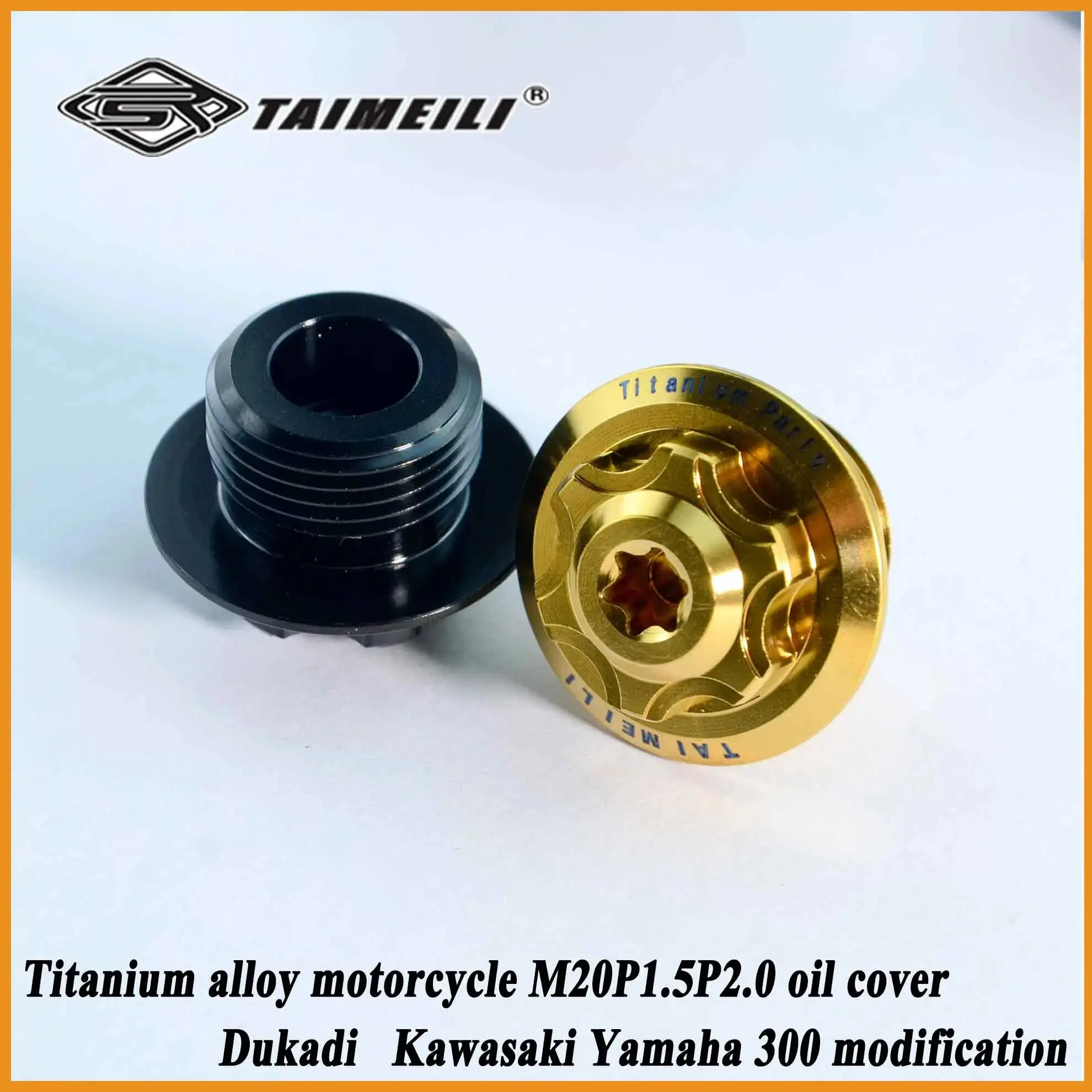 Titanium alloy TC4 motorcycle M20p2.5/1.5M24p2.0 oil cover screw suitable for BMW, Ducati, Kawasaki, Yamaha