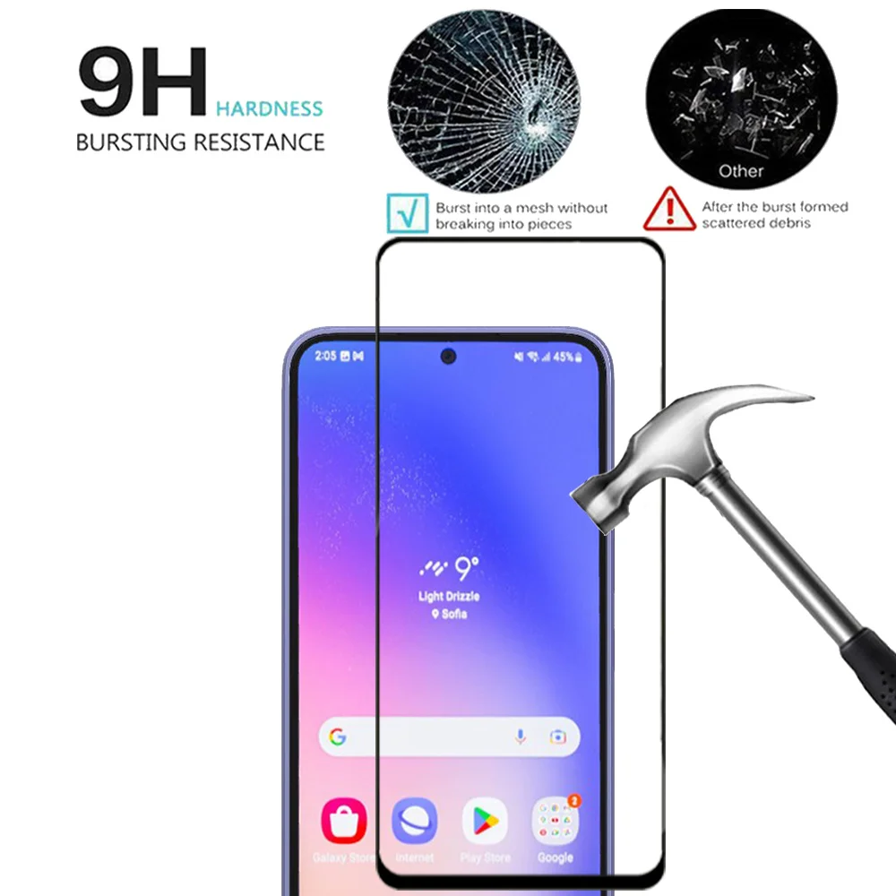 Movie,A54 Pelicula de Vidro Temperado Samsung A54 A34 5G Screen Protector Glass For Samsung Galaxy A 54 Tempered Glass & Camera Protetion Samsung