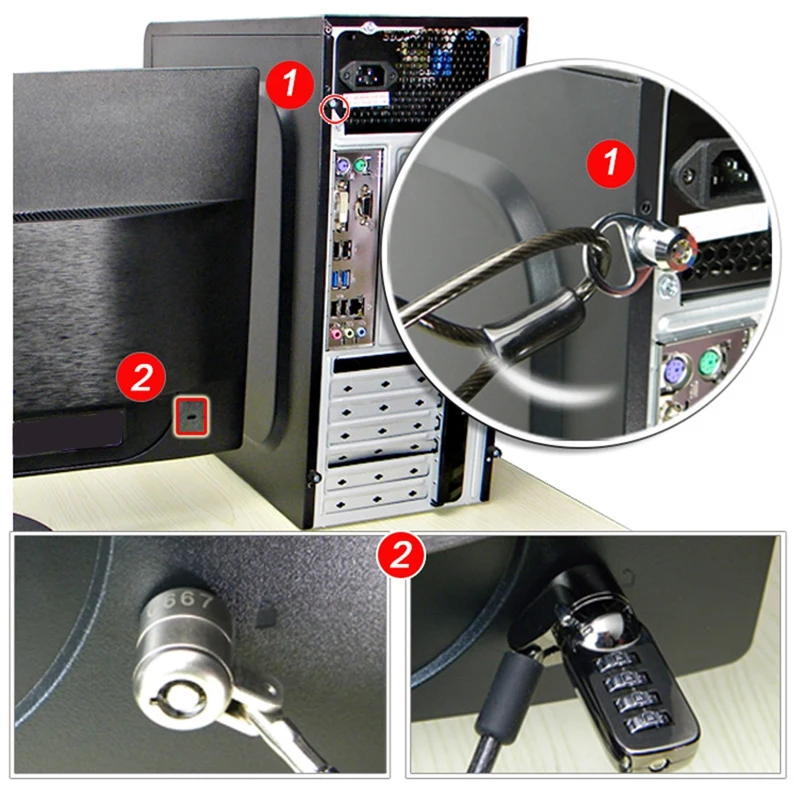 Desktop Computer Lock Computer Case Lock For Internet Cafe Office Management Lock