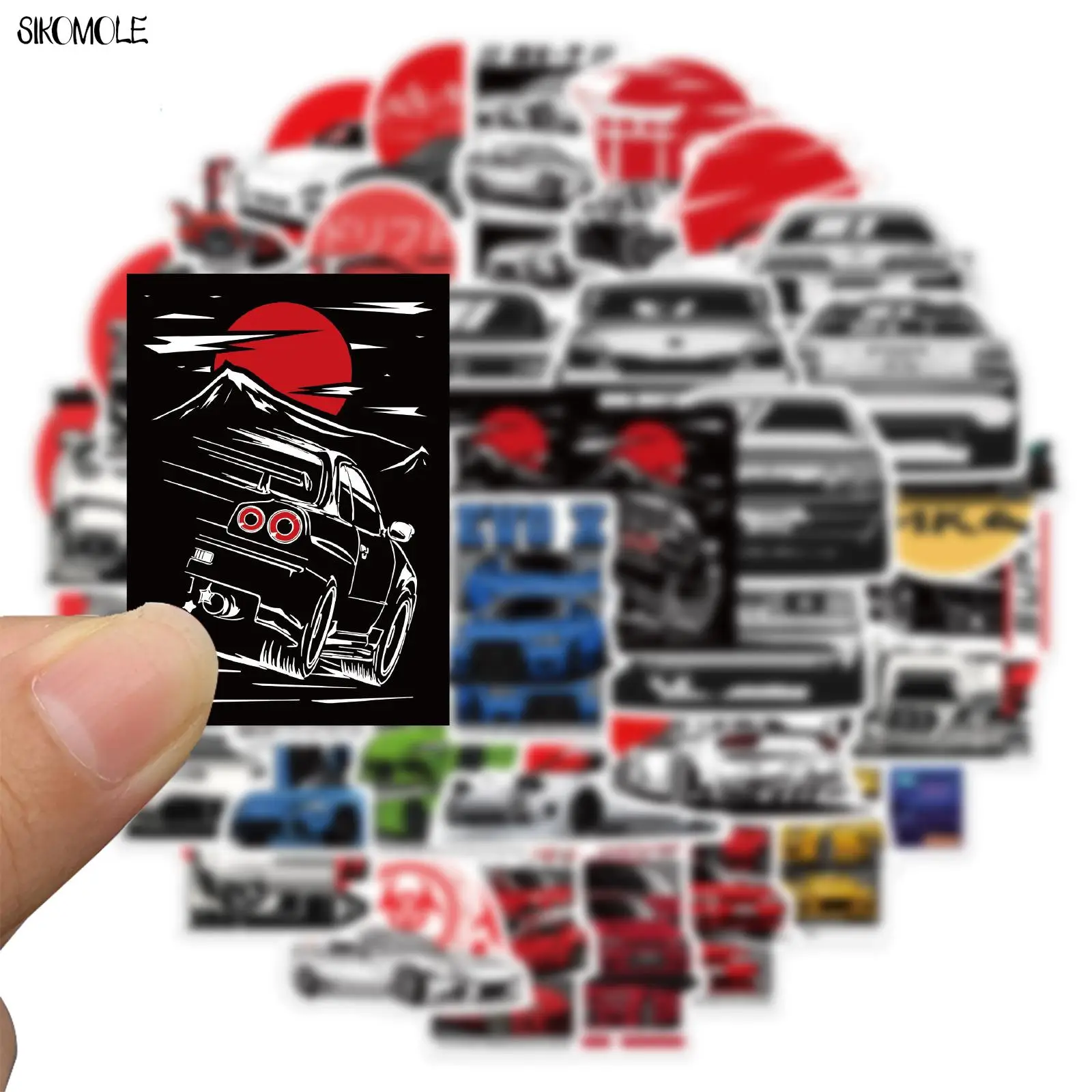 10/30/50PCS JDM Japan Retrofit Racing Car Stickers DIY Toys Luggage Skateboard Diary Laptop Decals Pegatinas Graffiti Sticker F5