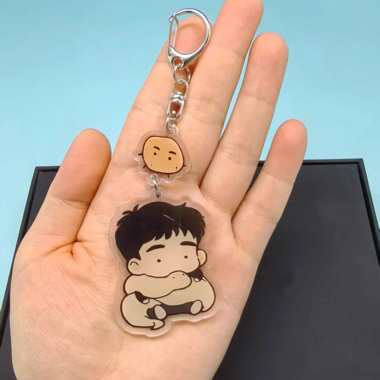 The Sacred Serpent's Seduction Acrylic Keychain Korean BL Manhwa Taesun Geumryang Q Version Keyring Potato Snake Bag Pendant 2pc