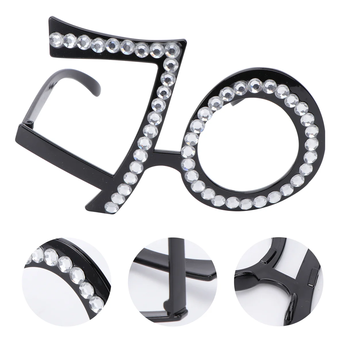 Glasses Birthday Party Photo Prop Happy Decorations for Men Props Gifts Number Decorative Rhinestones Digital