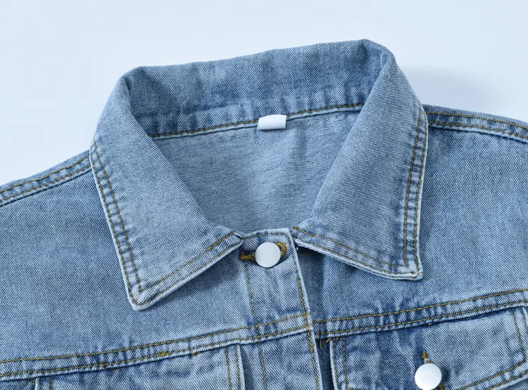 Women Jackets New Spring autumn outwear denim coat Solid turn down collar cotton jacket for female plus size S-5XL Denim clothes