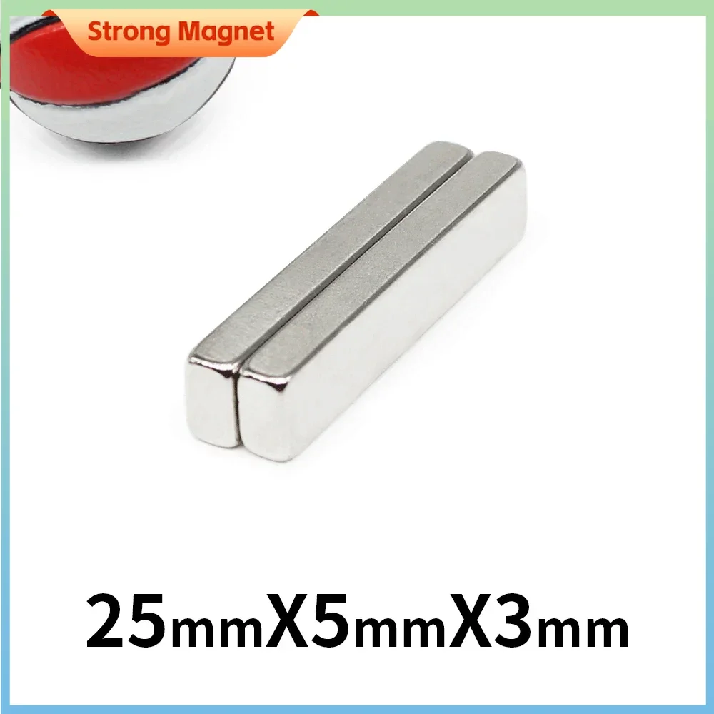 5/10/20/30/50/100/150PCS 25x5x3 Block Powerful Strong Magnetic Magnets N35 Rare Earth Neodymium Magnet Sheet 25x5x3mm 25*5*3