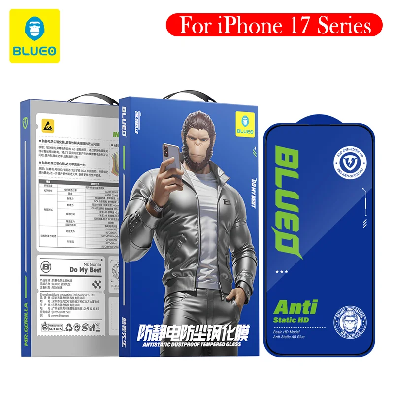 

Blueo Original Protection Tempered Glass For iPhone 17 Pro Max Screen Protector Cover Film for iPhone 17 Air