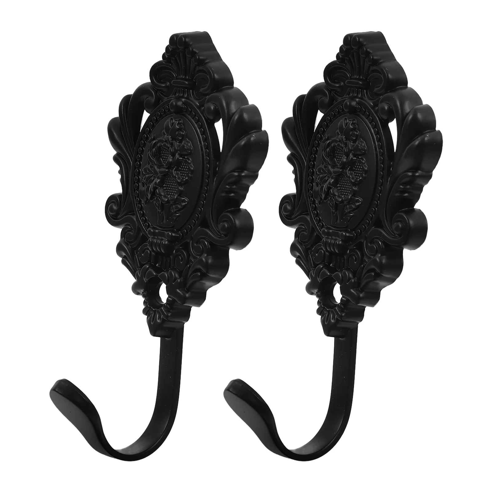 

2 Pcs Curtain Buckle Hook Shower Hooks Tieback for Drapery Zinc Alloy Decorative Wall Vintage