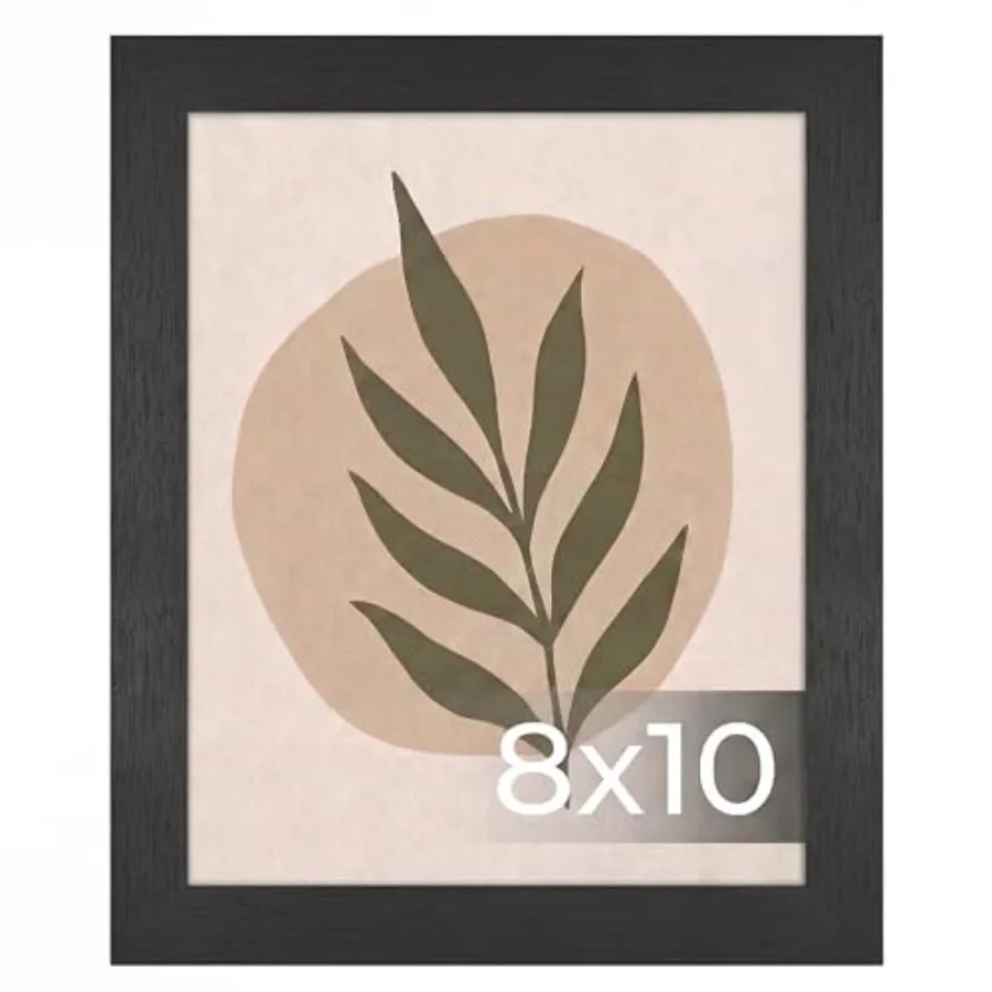 Giftgarden Picture Frame, Wide Wood Photo Frame with Shatter-Resistant Plexiglass, Vertical or Horizontal for Wall and Tabletop