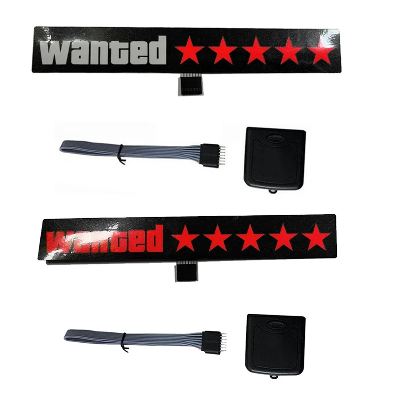 Windshield Electric 5Stars Wanted Car LED Window Stickers Light Up For JDM Glow Panel Decoration Accessories