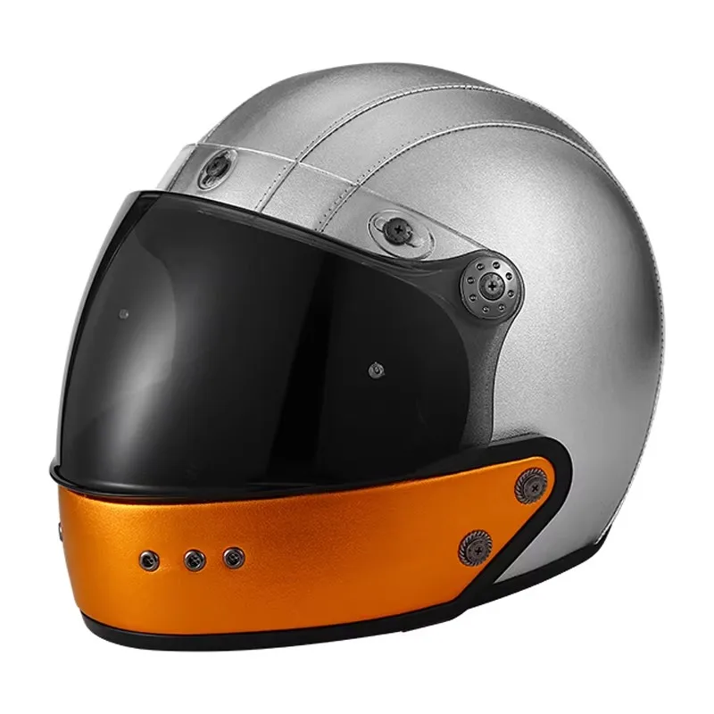 Retro Full Face Motorcycle Helmet for Men Women – Removable Chin Guard Four Seasons Warm Combination Motorcros Helmet Capacete