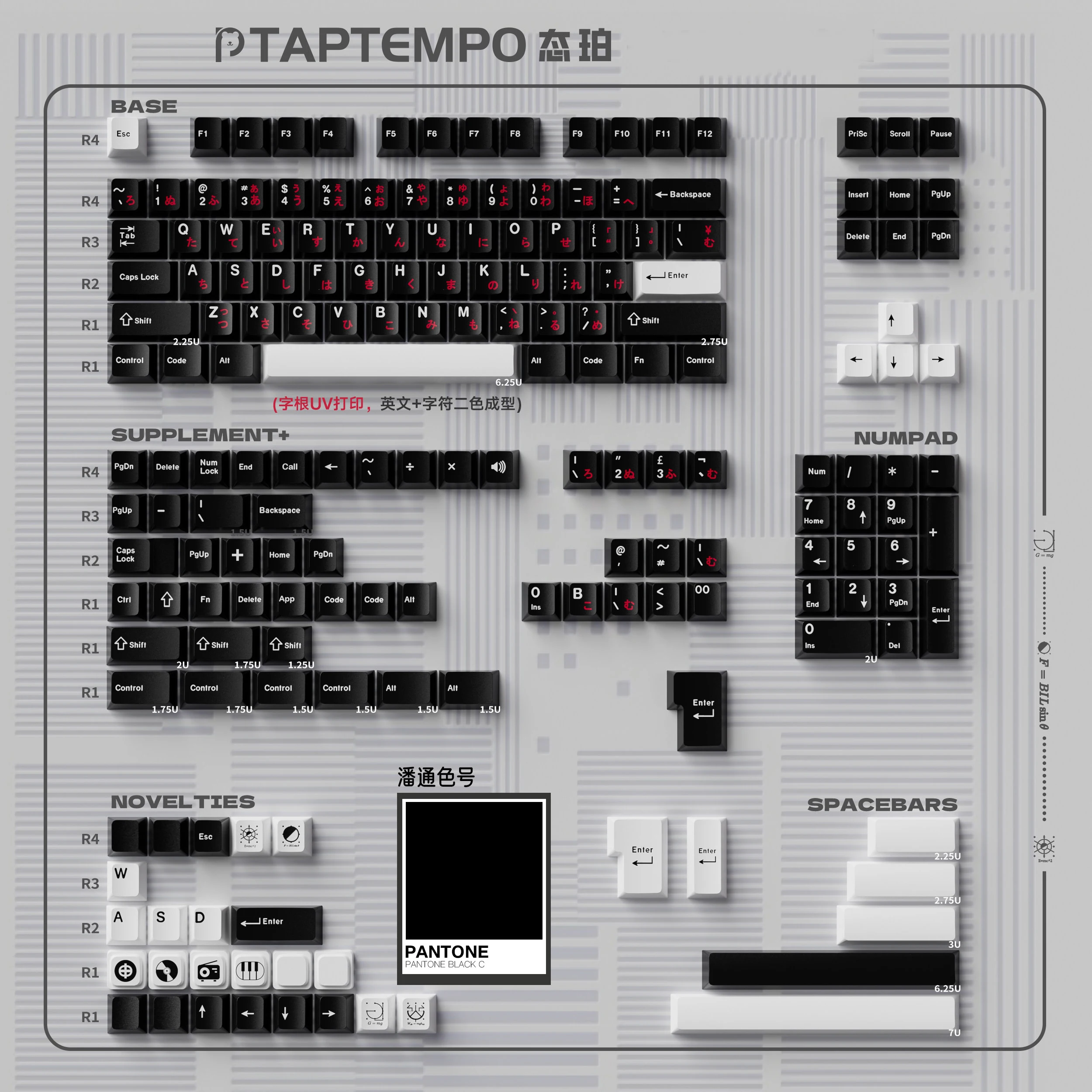 GMK Janpanese English Keycaps Cherry Profile Double Shot Keycap For MX Switch Mechanical Keyboard ISO Enter 7U Keys