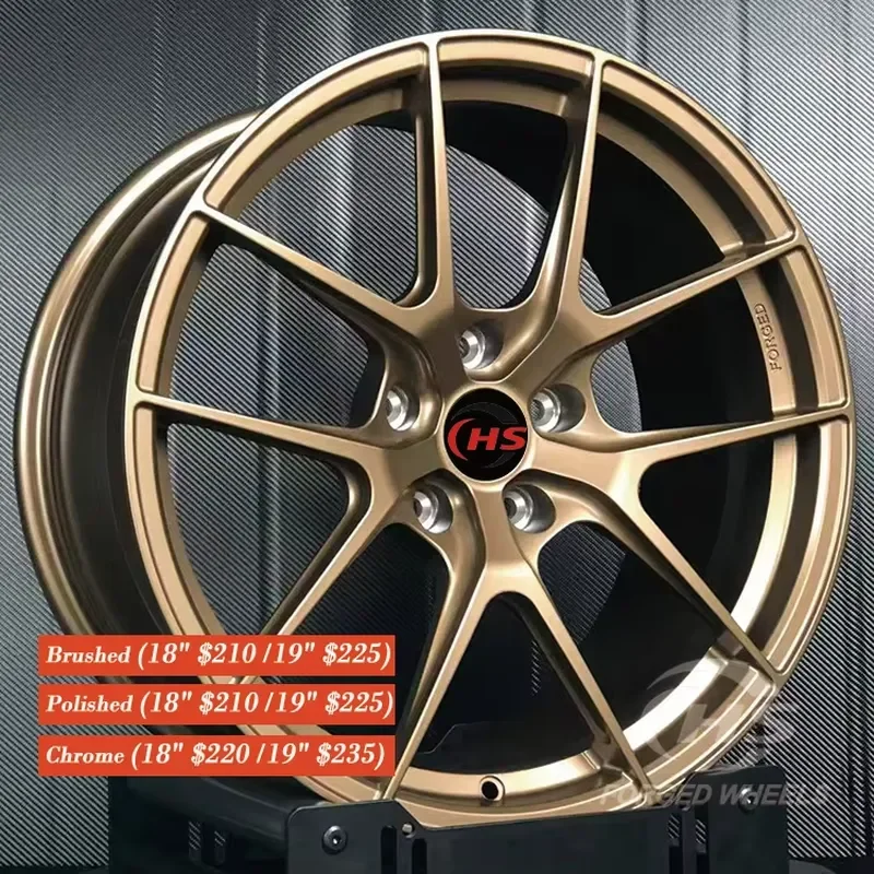 Stain Bronze 17 18 19Inch 5x120 5x114.3 5x112 Custom Car Forged Wheels Rims for BMW MK5 F30 Alfa -R-omeo Tesla Subaru Tesla