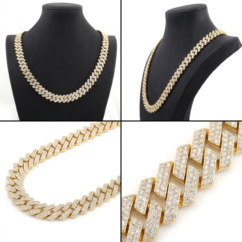 Hop Hip 12mm S925 Silver D VVS1 Moissanite Cuban Necklace & Bracelet Set With GRA Certificate for Gift Party Daily Wear..