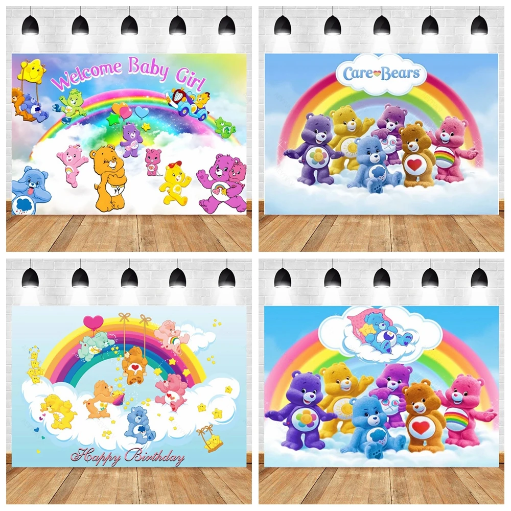 

Miniso Care Bear Background Photo Photography Backdrop Photography Baby Shower Birthday Party Birthday Party Backdrop Props