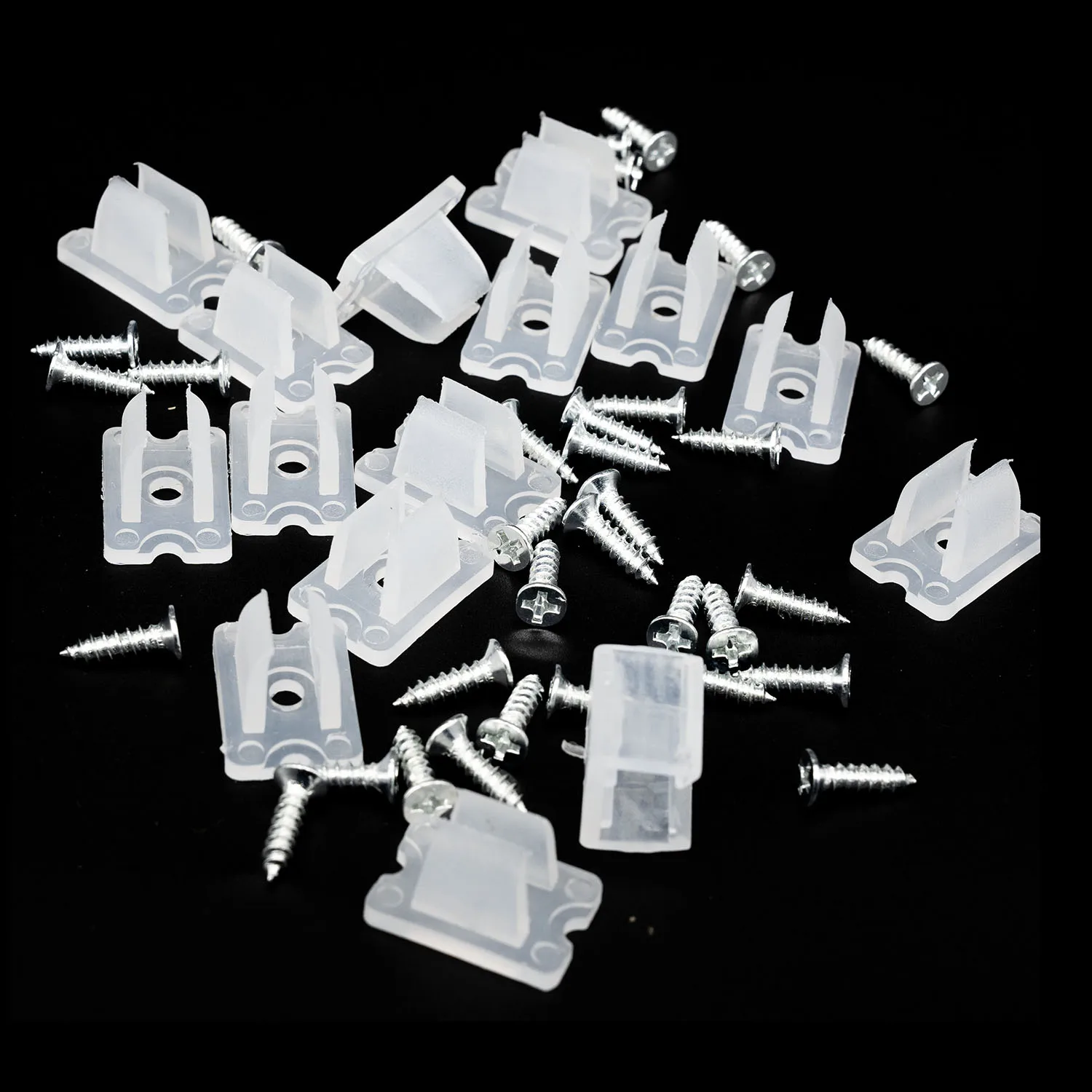 6MM 8MM Neon Led Connector Fix Clips With Screws For RGB 5050 3528 Neon Strip Light Plastic Accessories Mounting Fixing