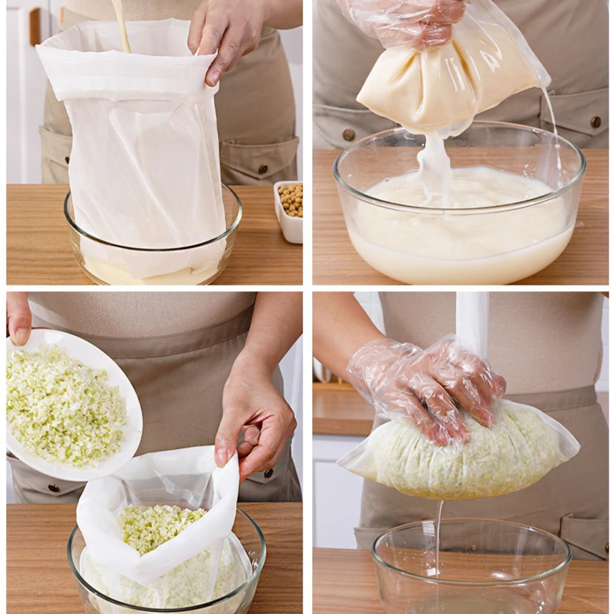 60/100/300/500 Mesh riutilizzabile Home Beer Brewing filtri Bag Fine Mesh Nylon Homebrew straw Bag per sacchetto filtro per la produzione di vino